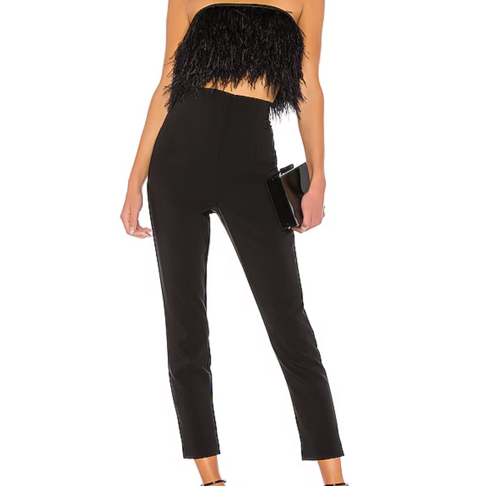 Camila Coelho Black High-Waisted Pants